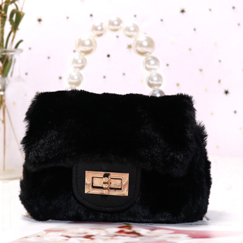NWT Faux Fur Mini Micro Purse